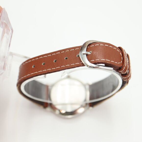 Le Club Lagerfeld Tan Brown Watch 33mm Quartz Leather Strap with New Battery - Picture 12 of 16